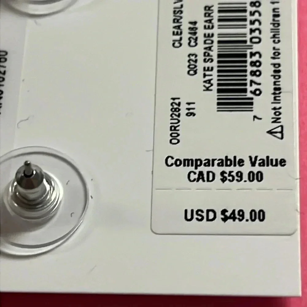 NWT Kate Spade rhinestone daisy earrings
